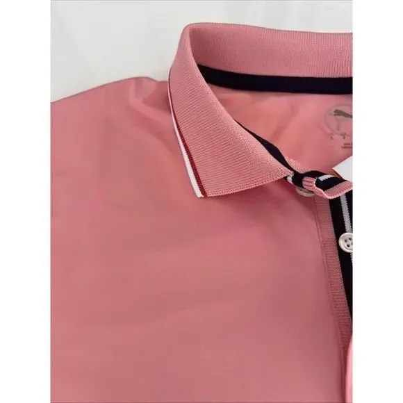 $70 Puma Mens MATTR Elevated Solid Golf Polo Pink/Rose #630059-04 Size XL - Picture 2 of 6